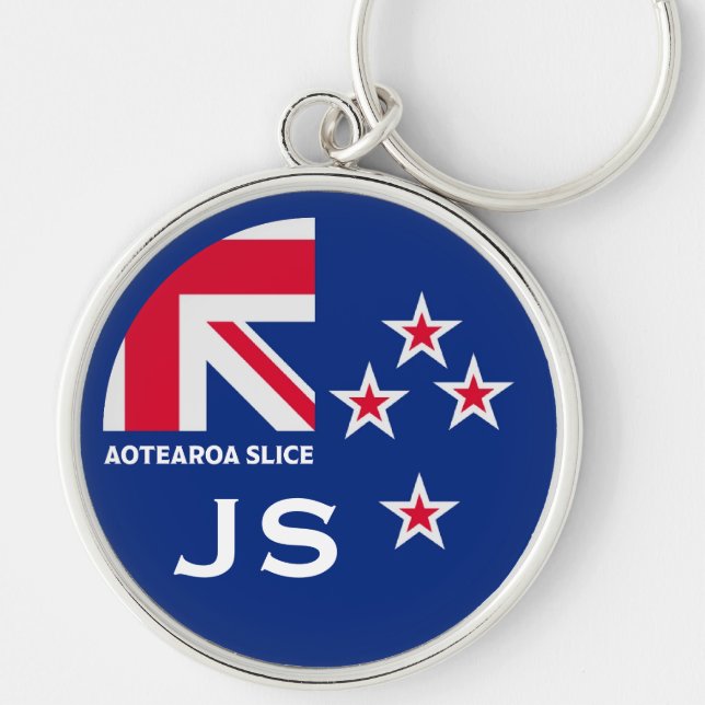 Editable Kiwi New Zealander Golfing Key Ring (Front)