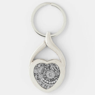 Editable Lace Mother’s Day Heart Key Ring