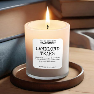Editable Landlord Humour Candle Labels