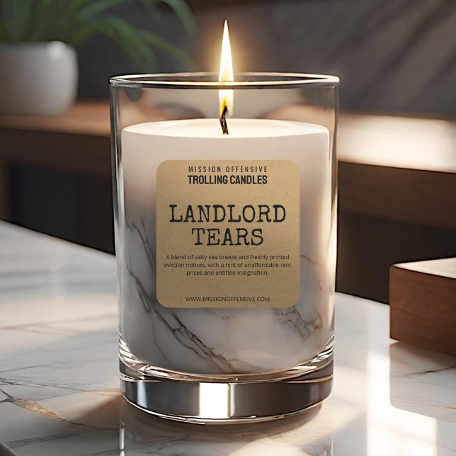 Editable Landlord Humour Candle Labels (Creator Uploaded)
