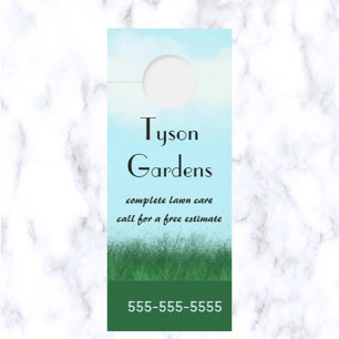 Editable Lawn Care Door Hanger