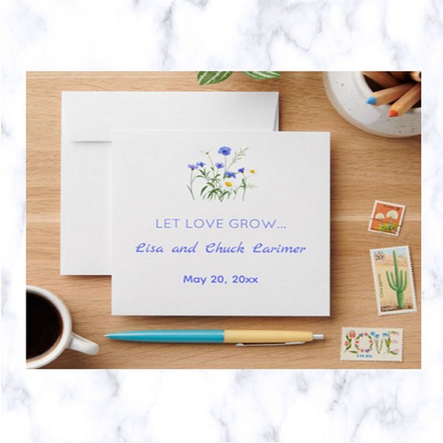 Editable Let Love Grow Wedding Keepsake Seeds  Envelope (Creator Uploaded)