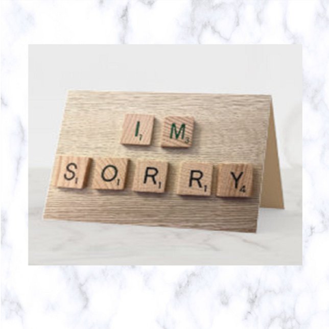 Editable Letter Tiles Sorry Apology Card (Creator Uploaded)