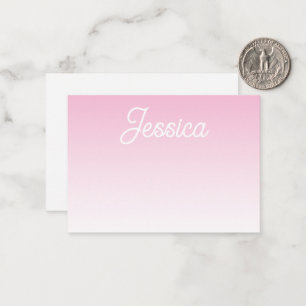 (Editable) Light Pink Colour Ombre & Your Text Card