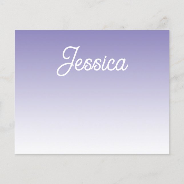 (Editable) Light Purple Colour Ombre & Your Text (Front)