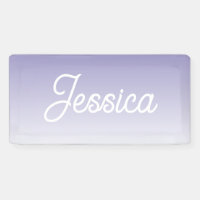 (Editable) Light Purple Colour Ombre & Your Text