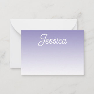 (Editable) Light Purple Colour Ombre & Your Text Card