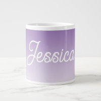 (Editable) Light Purple Colour Ombre & Your Text