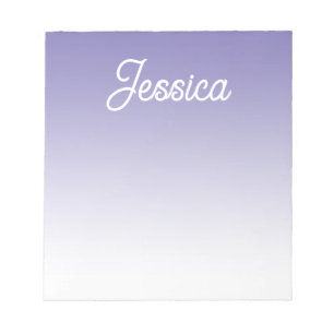 (Editable) Light Purple Colour Ombre & Your Text Notepad