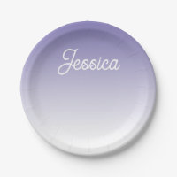 (Editable) Light Purple Colour Ombre & Your Text