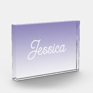 (Editable) Light Purple Colour Ombre & Your Text Photo Block