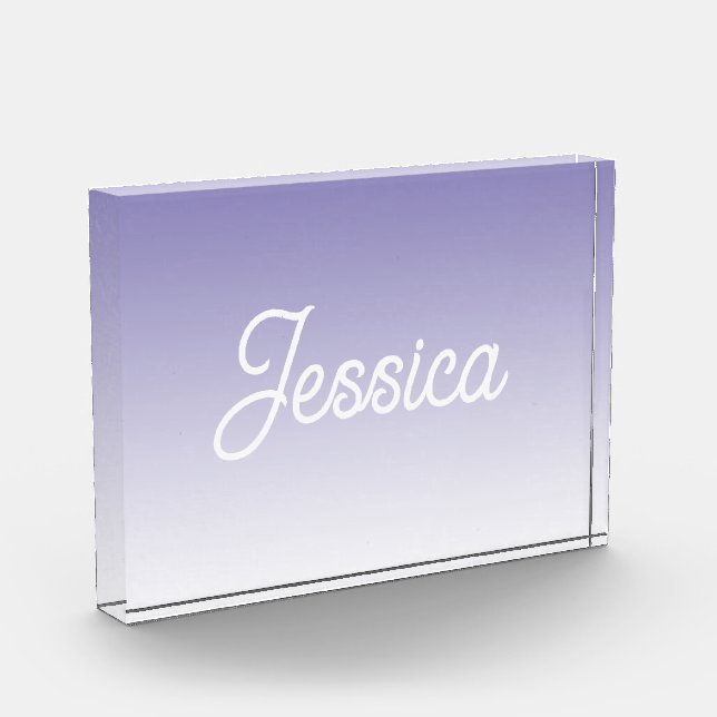 (Editable) Light Purple Colour Ombre & Your Text Photo Block (Left)