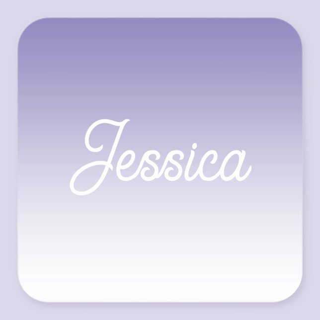 (Editable) Light Purple Colour Ombre & Your Text Square Sticker (Creator Uploaded)