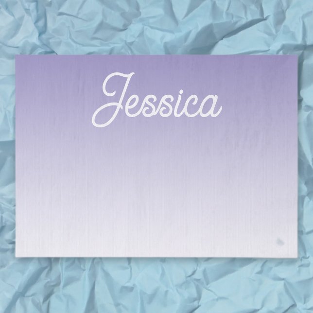 (Editable) Light Purple Colour Ombre & Your Text Tissue Paper (Creator Uploaded)