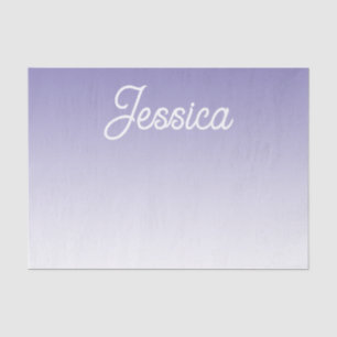 (Editable) Light Purple Colour Ombre & Your Text Tissue Paper