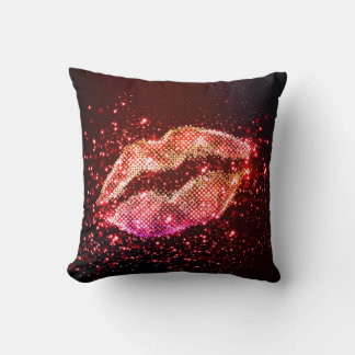Editable Lip Illustration: Simple Graphic Design Cushion