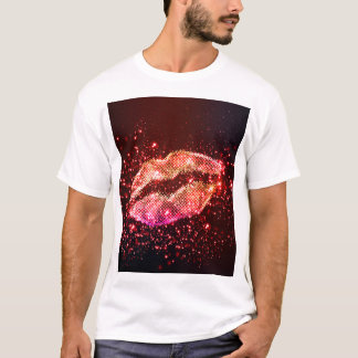 Editable Lip Illustration: Simple Graphic Design T-Shirt