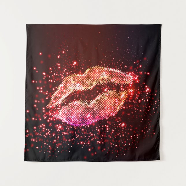 Editable Lip Illustration: Simple Graphic Design Tapestry (Front)