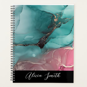 Editable Liquid Marble Diary Planner & Organiser