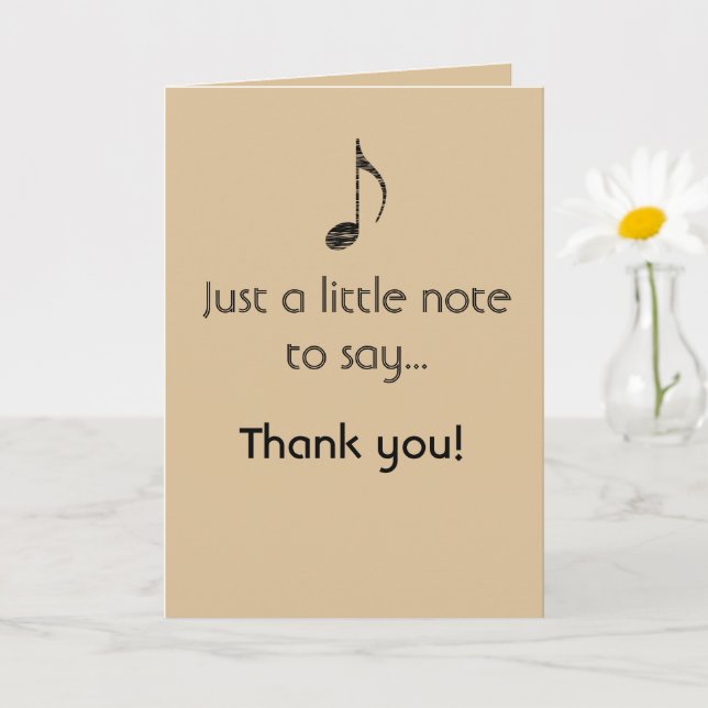 Editable Little Note on Brown Paper Card (Small Plant)