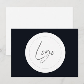 Editable logo black & white cue cards