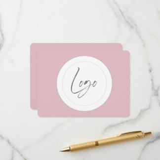Editable Logo Dusty Rose Cue Cards