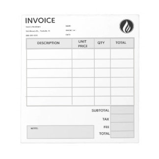 Editable Logo Invoice Notepad
