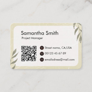 Editable LOGO & QR code elegant design Business Card
