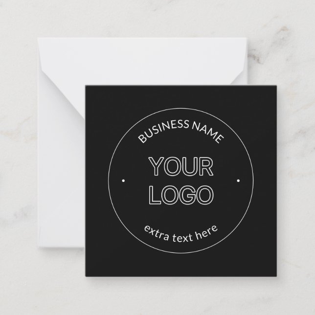 Editable Logo Replacement & Business Name | Black Card (Front)