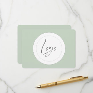 Editable Logo Sage Green Cue Cards