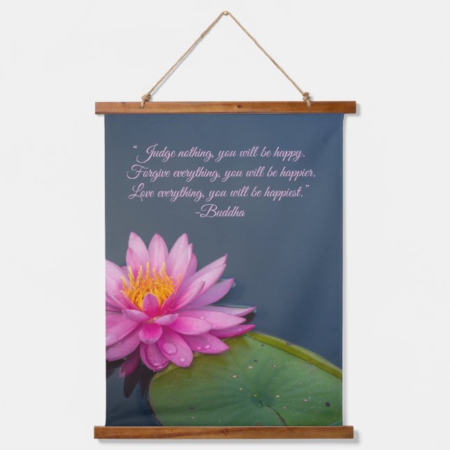 Editable Lotus Judge Nothing Forgive Everything Hanging Tapestry (Front)