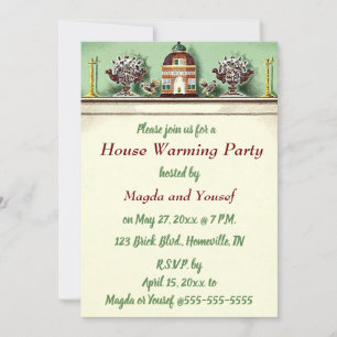 Editable Mantlepiece Housewarming Party Invitation