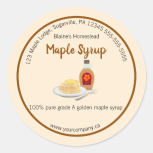 Editable Maple Syrup Label