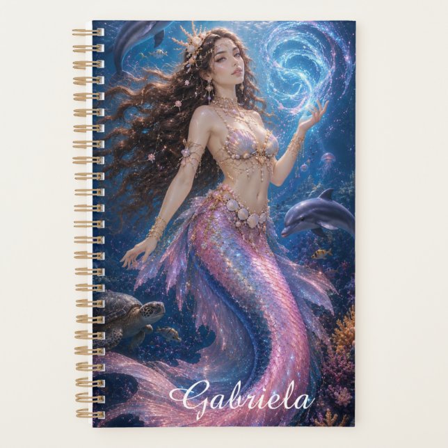 Editable Mareena Magical Mermaid Fantasy Planner (Front)