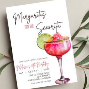 Editable Margarita Birthday Invitation, Margaritas Invitation