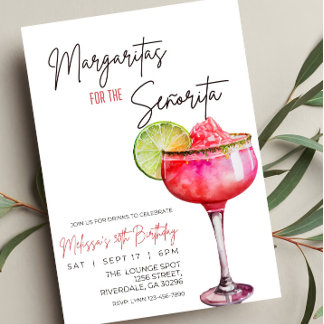 Editable Margarita Birthday Invitation, Margaritas Invitation