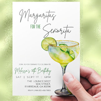Editable Margarita Birthday Invitation, Margaritas Invitation