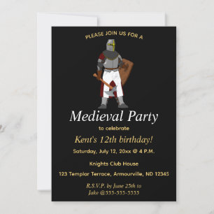 Editable Mediaeval Party Invitation