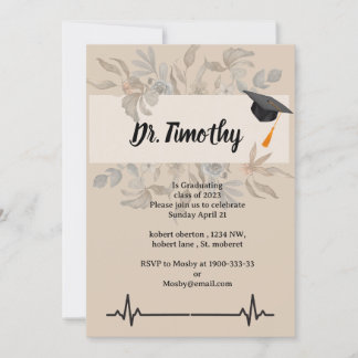 Editable Medical Student Graduation Invitations