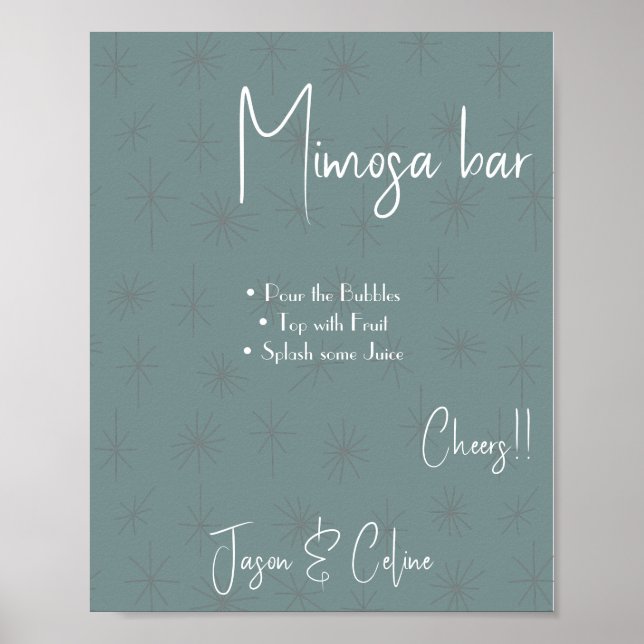 Editable Mimosa Bar Sign Printable (Front)