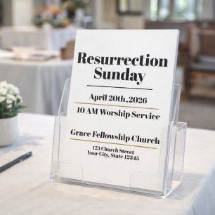 Editable Minimal Easter Church Flyer