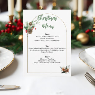 Editable Minimalist Christmas Menu 