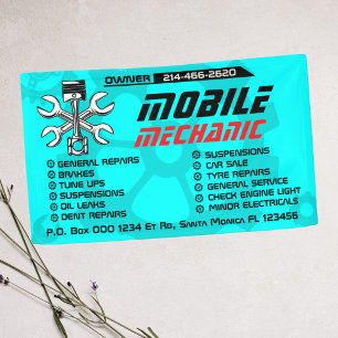 Editable Mobile Mechanic Auto Repair Custom Banner