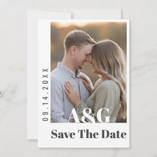 Editable Modern Bold Save the Date w/ Large Photo