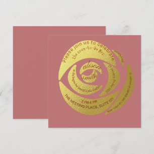 Editable Modern Dusty Rose Bride to Be Party Invit Invitation