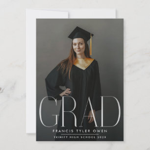 Editable Modern High School Photo Graduation Announcement