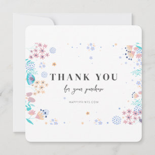 Editable Modern Minimalist Business Purchas Thank You Card