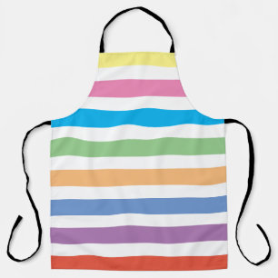 EDITABLE MODERN PASTEL COLORFUL STRIPE APRON