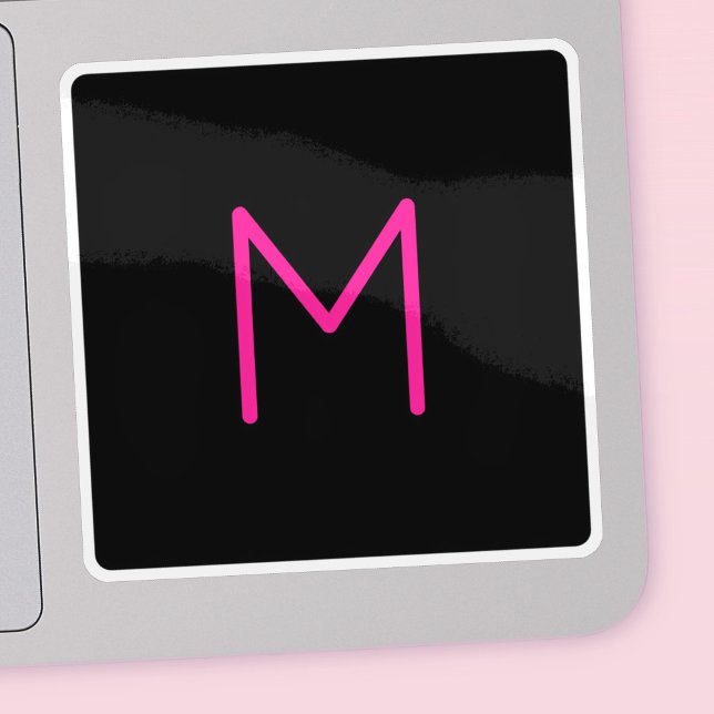 Editable Modern Pink & Black Monogram (Creator Uploaded)