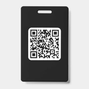 Editable Modern QR code Black White or Any Colou ID Badge